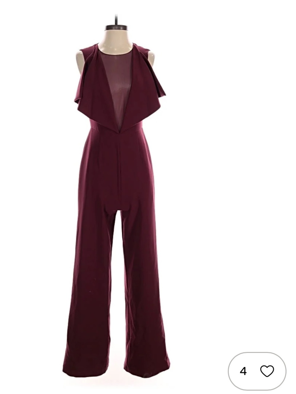 BCBGMaxAzria Deep Red Jumpsuit
